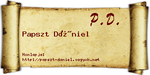Papszt Dániel névjegykártya